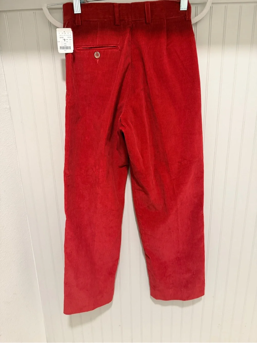 Tommy Hilfiger Men's Crimson Corduroy Pants